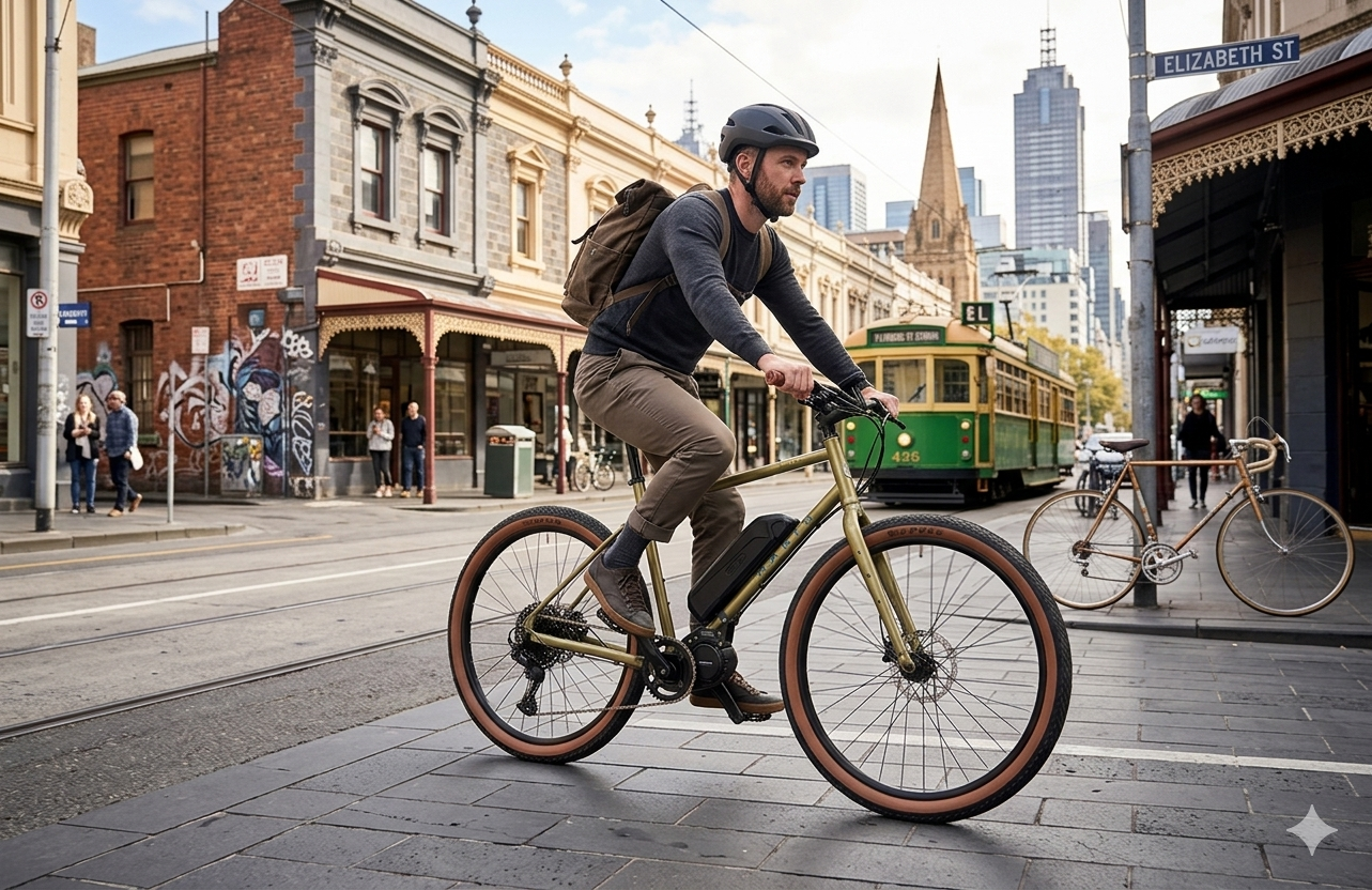 Marin Muirwoods e-bike on Elizabeth Street